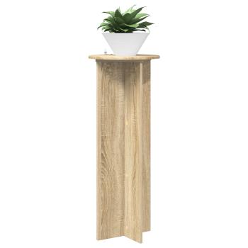 Pflanzenständer 2 Stk. Sonoma-Eiche Ø40 x 100 cm Holzwerkstoff