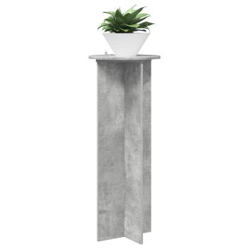 Pflanzenständer 2 Stk. Betongrau Ø40 x 100 cm Holzwerkstoff