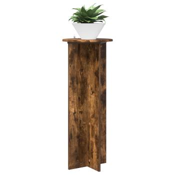 Pflanzenständer 2 Stk. Räuchereiche Ø40 x 100 cm Holzwerkstoff