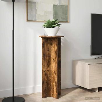 Pflanzenständer 2 Stk. Räuchereiche Ø40 x 100 cm Holzwerkstoff