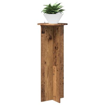 Pflanzenständer 2 Stk. Altholz Ø40 x 100 cm Holzwerkstoff