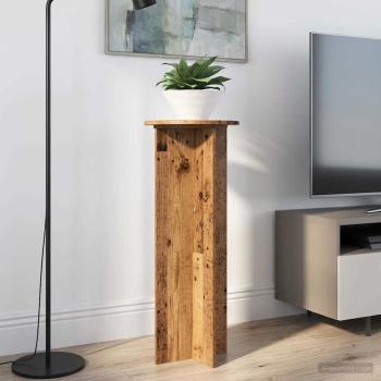 Pflanzenständer 2 Stk. Altholz Ø40 x 100 cm Holzwerkstoff
