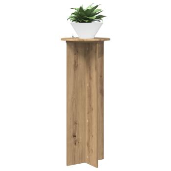 Pflanzenständer 2 Stk. Artisan-Eiche Ø40 x 100 cm Holzwerkstoff