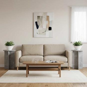 ARDEBO.de - Pflanzenständer 2 Stk. Betongrau Ø40 x 60 cm Holzwerkstoff