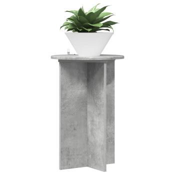 Pflanzenständer 2 Stk. Betongrau Ø40 x 60 cm Holzwerkstoff