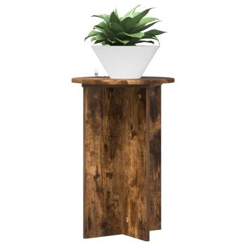Pflanzenständer 2 Stk. Räuchereiche Ø40 x 60 cm Holzwerkstoff