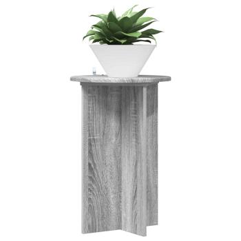 Pflanzenständer 2 Stk. Sonoma-Grau Ø40 x 60 cm Holzwerkstoff