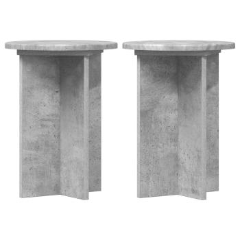 Pflanzenständer 2 Stk. Betongrau Ø29,5 x 40 cm Holzwerkstoff