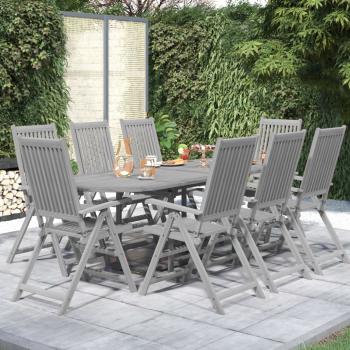 ARDEBO.de - 9-tlg. Garten-Essgruppe Massivholz Akazie