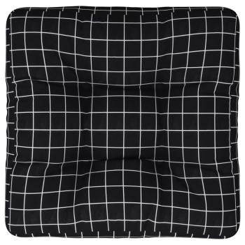 Palettenkissen Schwarz Karomuster 58x58x10 cm Oxford-Gewebe
