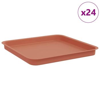 Quadratisches Blumentablett 24 stk. Ziegelrot 36 x 36 x 2,5 cm