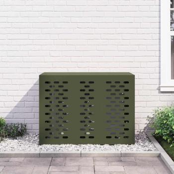 Klimaanlagenabdeckung Olivgrün 110 x 50 x 80 cm Stahl