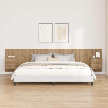 ARDEBO.de - Kopfteil mit Schrank 3 Stk. Artisan-Eiche Holzwerkstoff