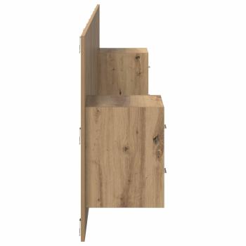Kopfteil mit Schrank 3 Stk. Artisan-Eiche Holzwerkstoff