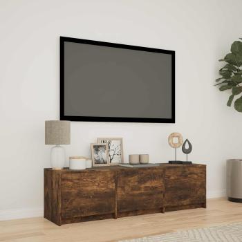 ARDEBO.de - Fernsehschrank mit LED 140 x 34 x 40 cm Geräucherte Eiche