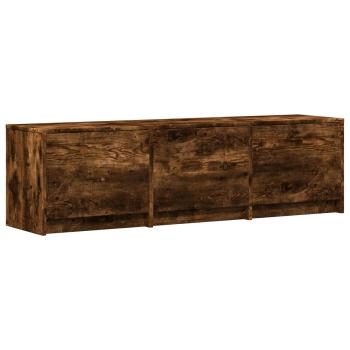 Fernsehschrank mit LED 140 x 34 x 40 cm Geräucherte Eiche