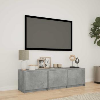 ARDEBO.de - Fernsehschrank mit LED 140x34x40 cm Betongrau Holzwerkstoff