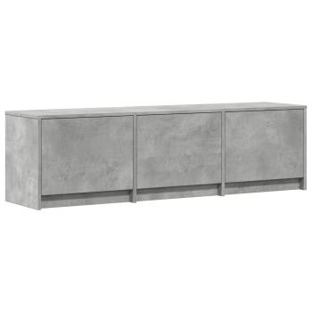 Fernsehschrank mit LED 140x34x40 cm Betongrau Holzwerkstoff