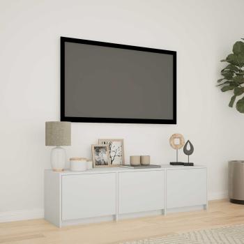 ARDEBO.de - Fernsehschrank mit LED 140 x 34 x 40 cm Weiß Holzwerkstoff