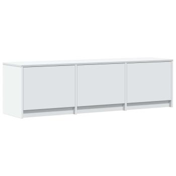Fernsehschrank mit LED 140 x 34 x 40 cm Weiß Holzwerkstoff
