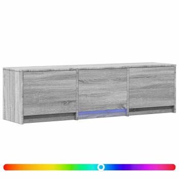 Fernsehschrank mit LED 140x34x40 cm Graues Sonoma Holzwerkstoff