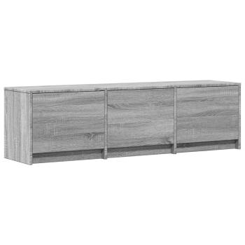 Fernsehschrank mit LED 140x34x40 cm Graues Sonoma Holzwerkstoff