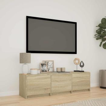ARDEBO.de - Fernsehschrank mit LED 140 x 34 x 40 cm Sonoma-Eiche