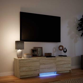 Fernsehschrank mit LED 140 x 34 x 40 cm Sonoma-Eiche