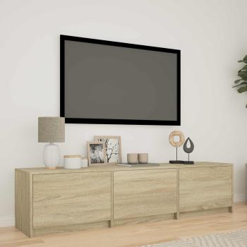 ARDEBO.de - Fernsehschrank mit LED 165 x 34 x 40 cm Sonoma-Eiche