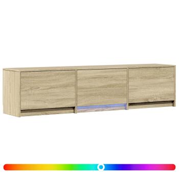 Fernsehschrank mit LED 165 x 34 x 40 cm Sonoma-Eiche