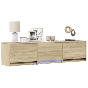 Fernsehschrank mit LED 165 x 34 x 40 cm Sonoma-Eiche