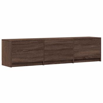 Fernsehschrank mit LED 165 x 34 x 40 cm Braun Eichen-Optik