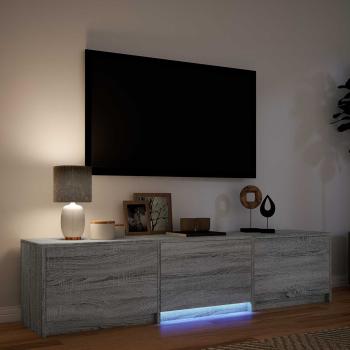 Fernsehschrank mit LED 165x34x40 cm Graues Sonoma Holzwerkstoff