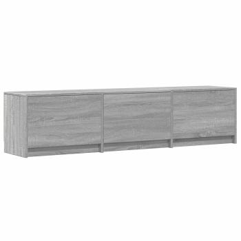 Fernsehschrank mit LED 165x34x40 cm Graues Sonoma Holzwerkstoff