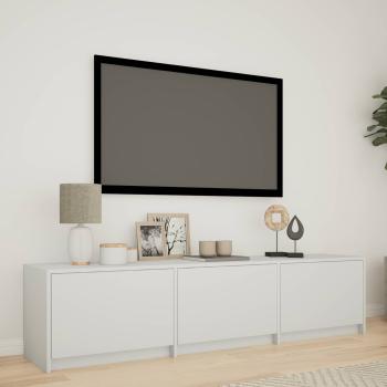 ARDEBO.de - Fernsehschrank mit LED 165 x 34 x 40 cm Weiß Holzwerkstoff