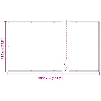 Balkonsichtschutz Blau und Weiß 110 x 1000 cm Oxford-Stoff