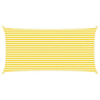 Sonnensegel Gelb und Weiß 3 x 6 m 100 % Polyester Oxford