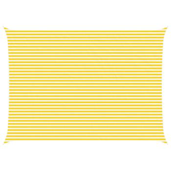 Sonnensegel Gelb und Weiß 7 x 5 m 100 % Polyester Oxford