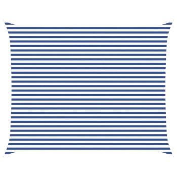 Sonnensegel Blau und Weiß 5 x 4 m 100 % Polyester Oxford