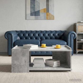 ARDEBO.de - Couchtisch Betongrau 90 x 50 x 33 cm Holzwerkstoff