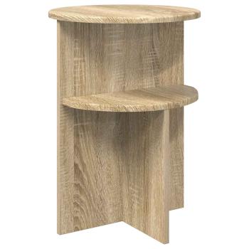 Beistelltisch Sonoma-Eiche Ø 39,5 x 55 cm Holzwerkstoff