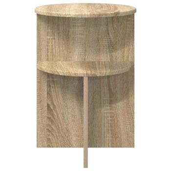 Beistelltisch Sonoma-Eiche Ø 39,5 x 55 cm Holzwerkstoff