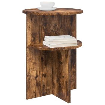 Beistelltisch Geräucherte Eiche Ø 39,5 x 55 cm Holzwerkstoff