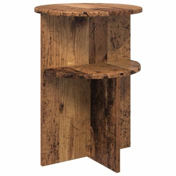 Beistelltisch mit Speicher Altholz Ø 39,5 x 55 cm Holzwerkstoff