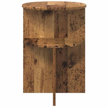 Beistelltisch mit Speicher Altholz Ø 39,5 x 55 cm Holzwerkstoff