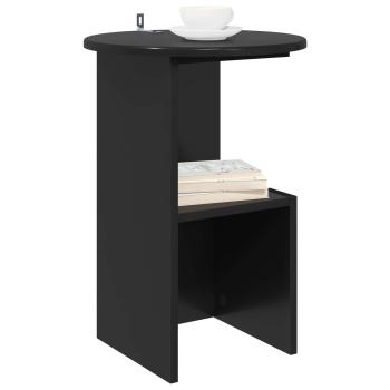 Beistelltisch Schwarz Eichen-Optik Ø 39,5 x 55 cm Holzwerkstoff