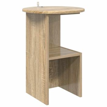 Beistelltisch Sonoma-Eiche Ø 39,5 x 55 cm Holzwerkstoff