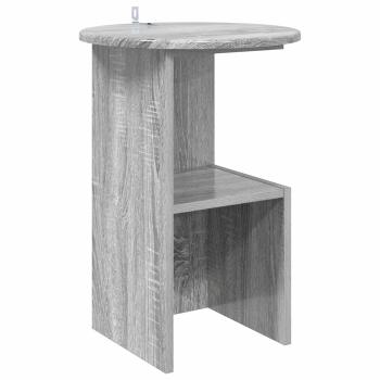 Beistelltisch Sonoma-Grau Ø 39,5 x 55 cm Holzwerkstoff