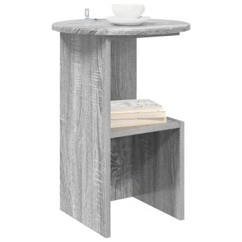 Beistelltisch Sonoma-Grau Ø 39,5 x 55 cm Holzwerkstoff