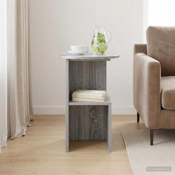 Beistelltisch Sonoma-Grau Ø 39,5 x 55 cm Holzwerkstoff
